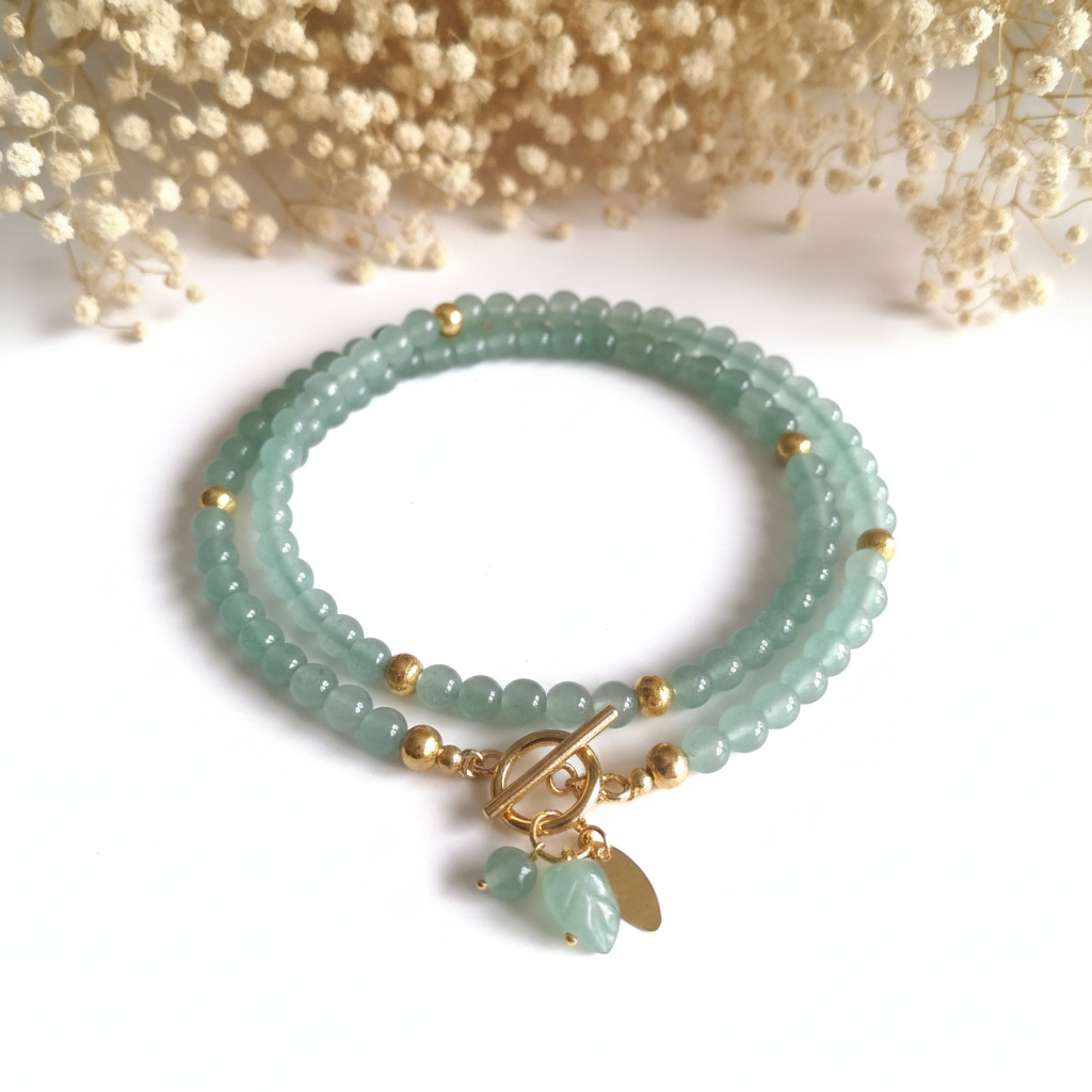 Collier Pierre Aventurine Verte